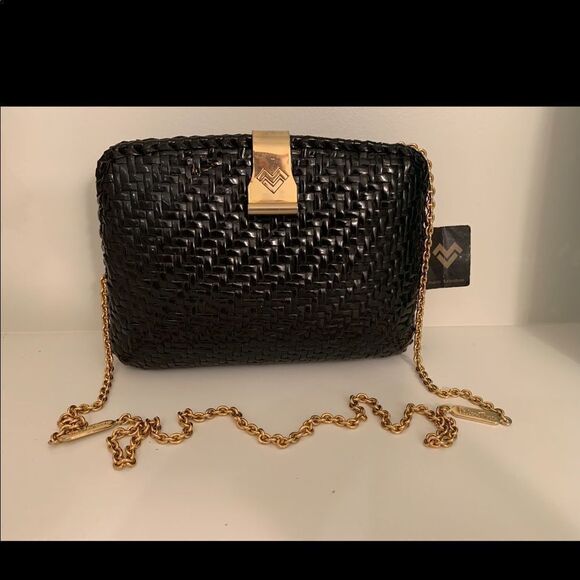 MARIO VALENTINO Bag Shoulder Bag 1050 Chain Shoulder Strap Authentic. - Picture 1 of 11